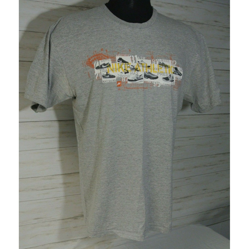 Vtg. NIKE Sneaker T-Shirt LARGE Men Waffle Cortez Airforce Huarache Presto Shoe